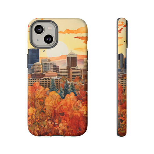 An Urban Autumn Overlook - Impact Resistant Phone Case iPhone 14 Matte